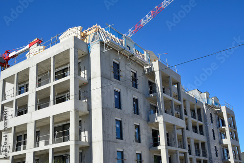 Immeuble résidentiel en cours de construction en France