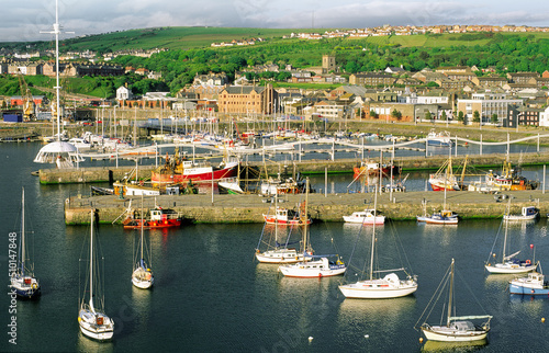 Whitehaven marina and harbour on the west coast of Cumbria, England, UK.