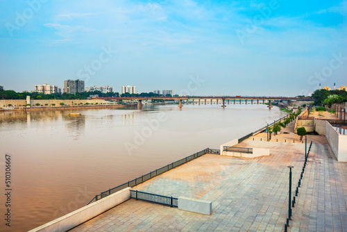 Sabarmati riverfront aerial view, Ahmedabad