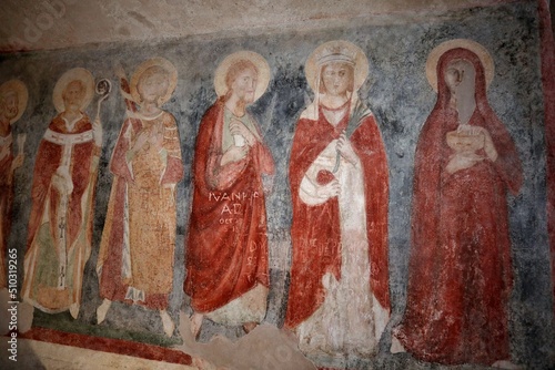 Ischia - Affresco nella cripta della Cattedrale dell'Assunta al Castello Aragonese