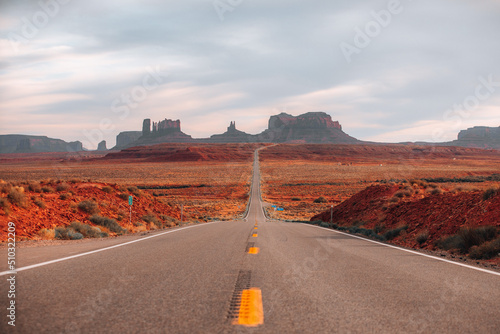 A road to Monument Valley,Utah