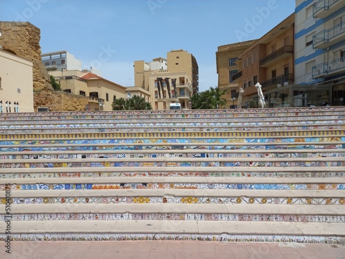 Scalinata in Ceramica, Mazara del Vallo, Trapani, Sicilia, Italia