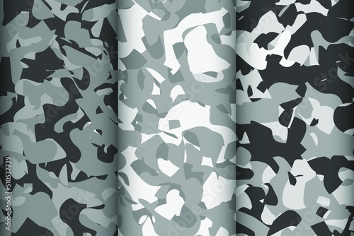 vector pattern set. Camouflage background.