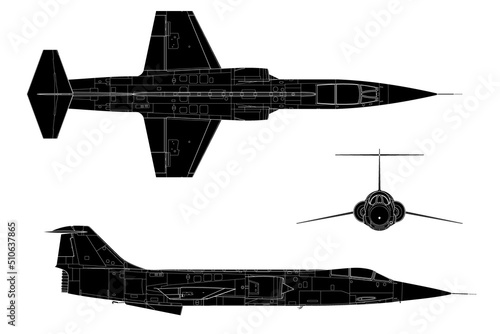 Caza monomotor interceptor F-104