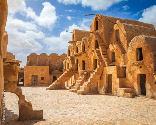 View to the old ksar called Ksar Ouled Soltane