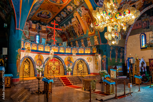Orthodox Holy Trinity's Church in Hajnowka, town in Podlaskie Voivodeship, Poland. It is one of the biggest shrines in Poland.