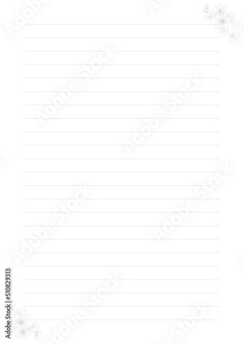 lined grid notes sheet paper template vector illustration set. Notebook paper copy space backgrounds, personal blank drafts, write ideas, management notes. Blanks. Memo.