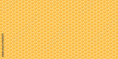 Honeycomb cells texture. Vector honey concept wallpaper. 