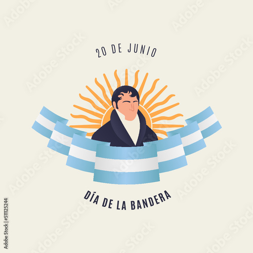 20 de Junio, día de la Bandera Argentina. Manuel Belgrano