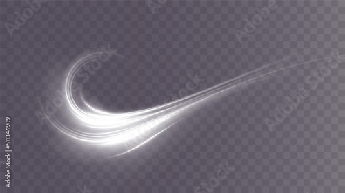 Light white Twirl. Curve light effect of white line. Luminous white circle. Light white pedistal, podium, platform, table. Vector PNG. Vector illustration 