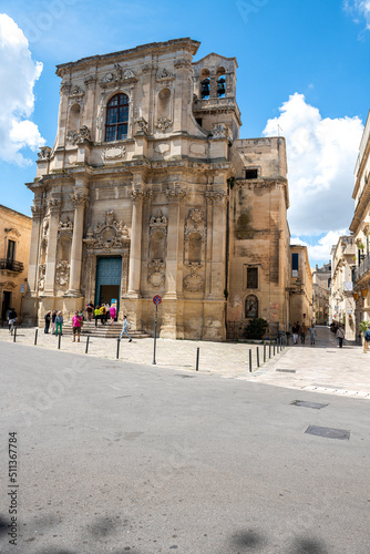 zabytkowy kościół w Lecce na południu Włoch 