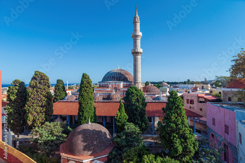 Suleiman Mosque in Rhodes Town, Rhodes, Greece.