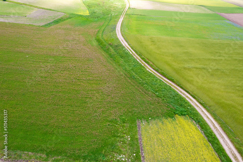 The geographical composition of the cultivated fields