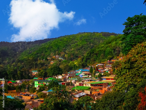 Doi Pui Hmong Village Chiangmai nestled deep in the mountains of Chiang Mai Thailand. these tribal Villagers live deep in the forest trees farms and live in peace and harmony with nature.