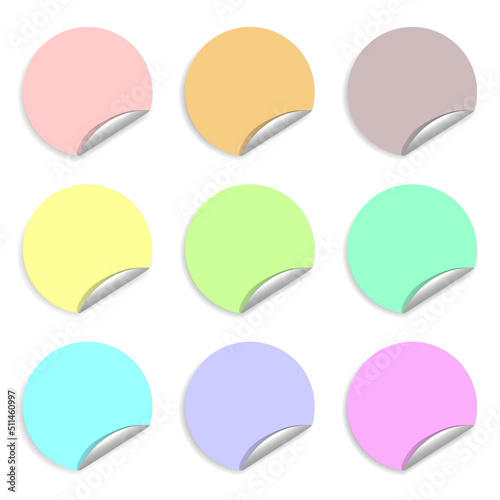 Stickers colorful set. Vector design.