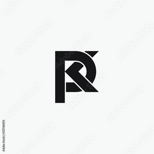 Initial letter PK monogram logo design.