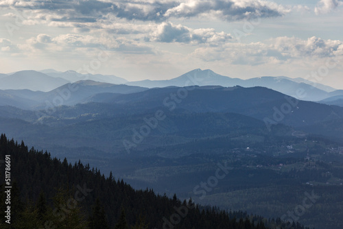 View on the Syvuli mountains from the Kukul meadow of Chornohora mountain range, The Carpathians