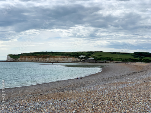 Seven sisters chalk cliff in East Sussex in England