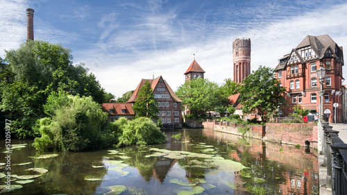 Lüneburg Bei der Ratsmühle im Sommer entzerrt