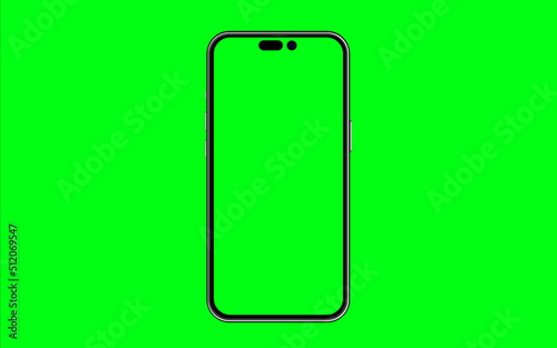 Phone Mockup , new smartphone generation of pro to mini. Mock up screen on green and include Transparent Vector for web site design app 