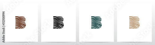 Tree Rings On Letter Logo Design B