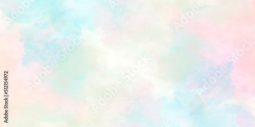 Abstract brush painted watercolor background with watercolor stains, Bright multicolor background with pink and blue colors for wallpaper, decoration, card, graphics design and web design.