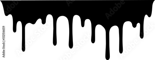 Dripping Oil Stain Liquid Ink Black Silhouettes