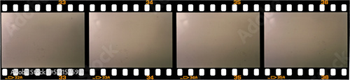 long 35mm film strip with empty or blank window texture s