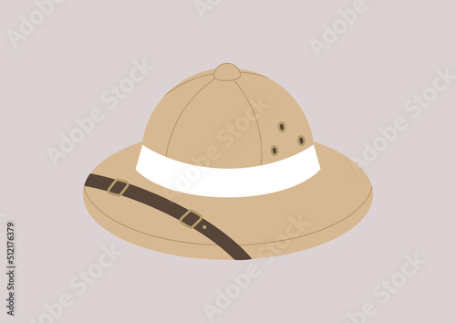 A colonial hunter cork hat, a symbol of colonialism and usurpation