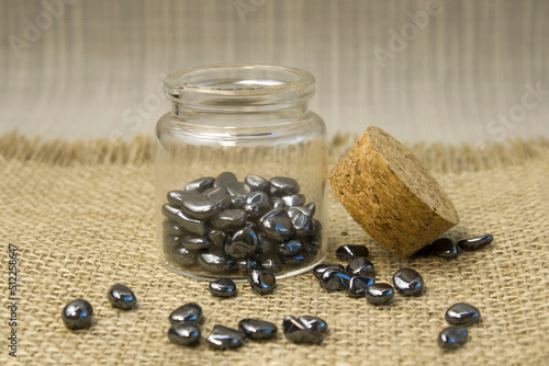 Hematite mineral texture as nice natural texture background close up