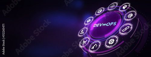 DevOps Methodology Development Operations agil programming technology concept.