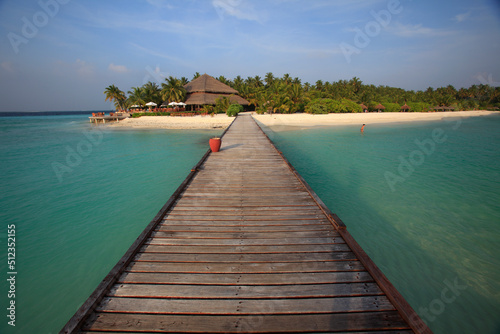 Jetty at Filitheyo island, Maldives