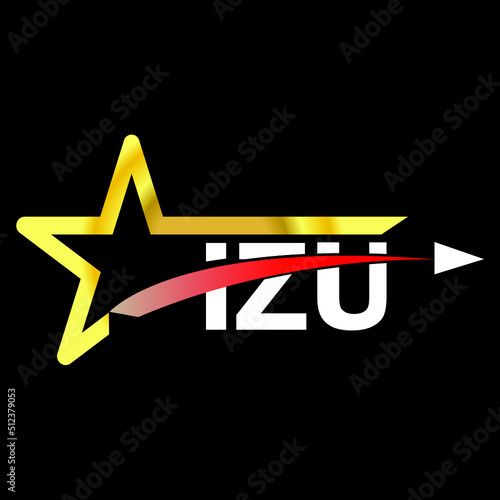 IZU letter logo design. IZU creative letter logo. simple and modern letter logo. IZU alphabet letter logo for business. Creative corporate identity and lettering. vector modern logo 
