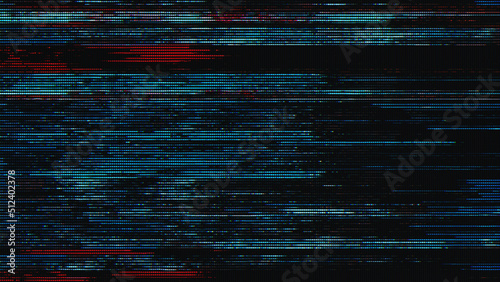 Glitch noise static television VFX pack. Visual video effects stripes background, CRT tv screen no signal glitch effect