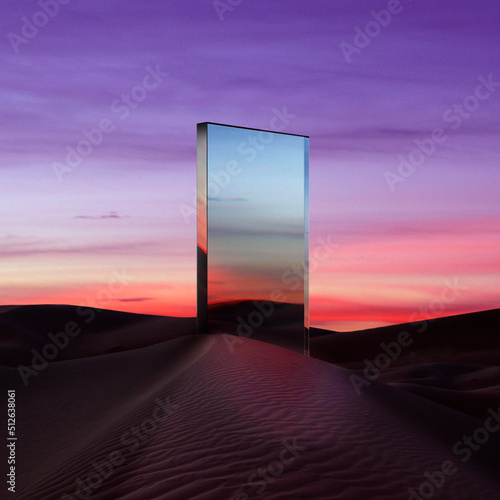 Portal in the desert, window to the sky 