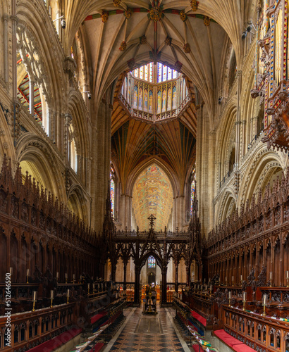 view of the High Altar choir and Presbytery in the Ely Cathedral