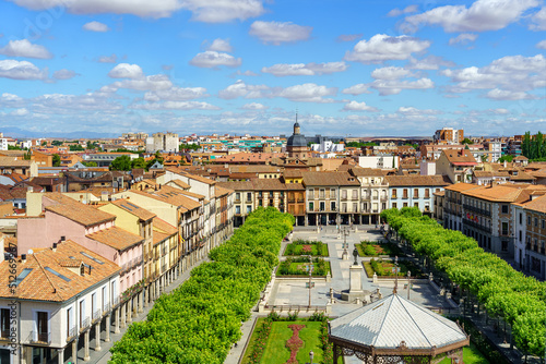 Famous central square of the monumental city of Alcala de Henares, cradle of Cervantes.