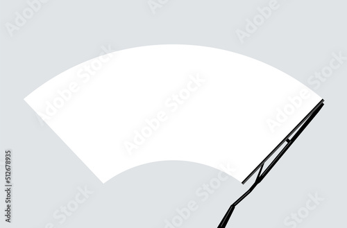 Car wiper windshield winter clean front window background. Vector windscreen clean glass vector