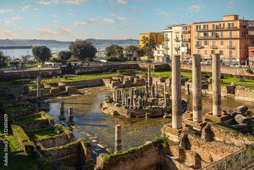 The ancient Macellum of Pozzuoli (also known as Temple of Serapis), Naples, Italy. In ancient Rome, macella were the food market buildings.