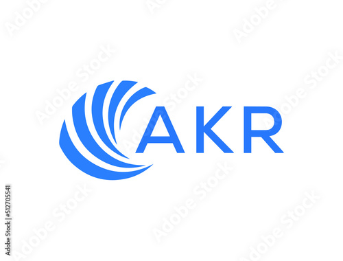 AKR Flat accounting logo design on white background. AKR creative initials Growth graph letter logo concept. AKR business finance logo design. 