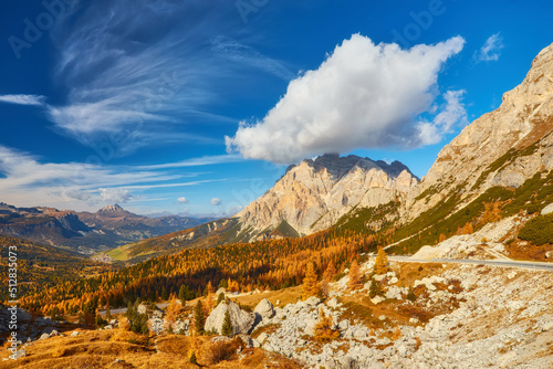 Italian Dolomites an autumn day