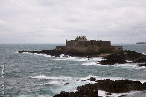 View of the National Fort in Saint Malo, Brittany, France