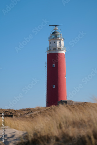 Scenery of Lighthouse Texel in the north of Texel in the Netherlands