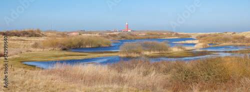 Scenery of Lighthouse Texel in the north of Texel Island, the Netherlands