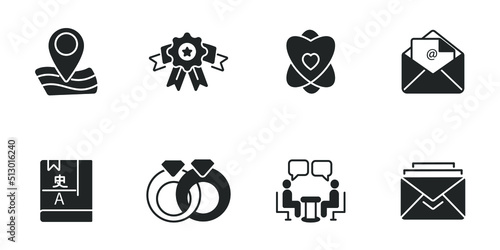 Resume icons set . Resume pack symbol vector elements for infographic web
