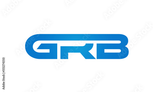 GRB letters Joined logo design connect letters with chin logo logotype icon concept