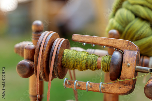 Medieval spinning wheel