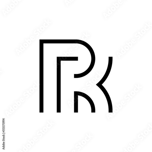 Letter PK creative minimal logo design