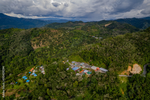 Baan Klang Mountain in Thailand Take a picture with a drone