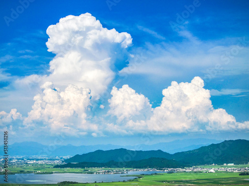 入道雲（積乱雲）と青空（滋賀県）